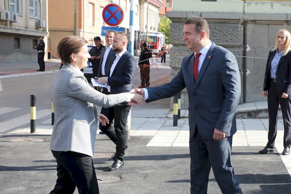Ана Брнабић и градоначелник Прокупља Александар Симоновић