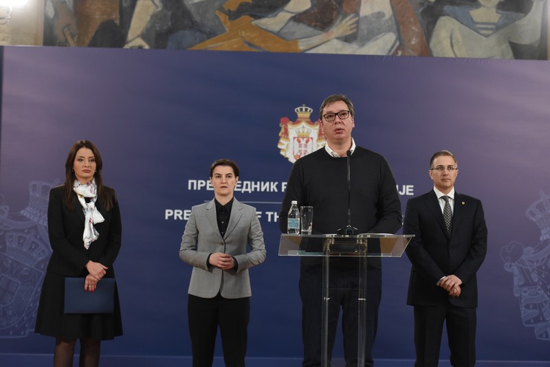 Нела Кубуровић, Ана Брнабић, Александар Вучић, Небојша Стефановић