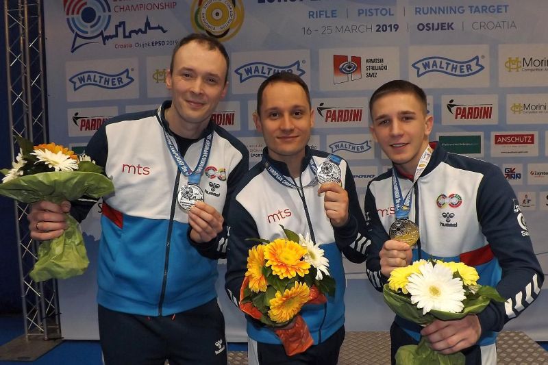 Слева: Миленко Себић, Милутин Стефановић и Лазар Ковачевић